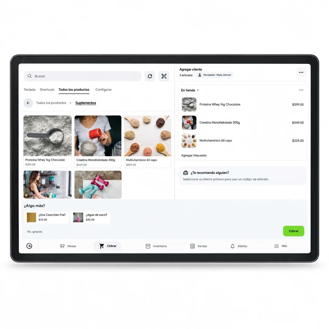 Tablet Sunmi CPad de 14 pulgadas con el POS de Avoqado