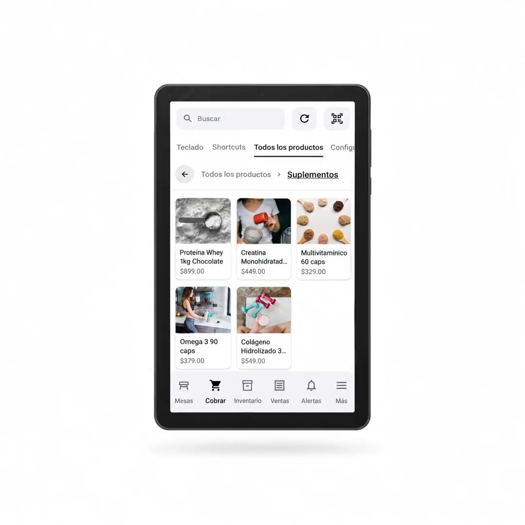 Tablet Sunmi CPad de 8.7 pulgadas con el POS de Avoqado